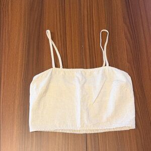 Billabong White Spaghetti Strap Crop Top